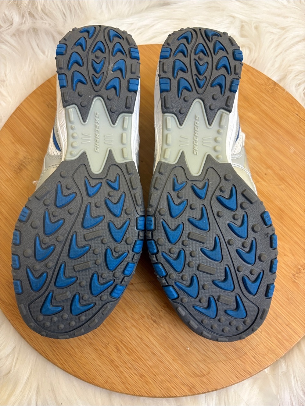 Skechers | NIB White Silver Royal Blue Sport Muse Inspire Women’s Sneakers 6.5 - Picture 13 of 14